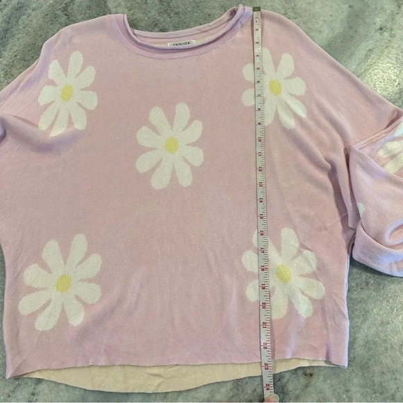 Ekouaer Daisy Lavender Batwing Long Sleeve Sweater Size Large - Picture 8 of 9